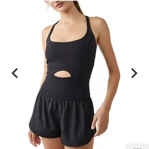 FP Movement by Free People Black Romper Athletic Shorts XS